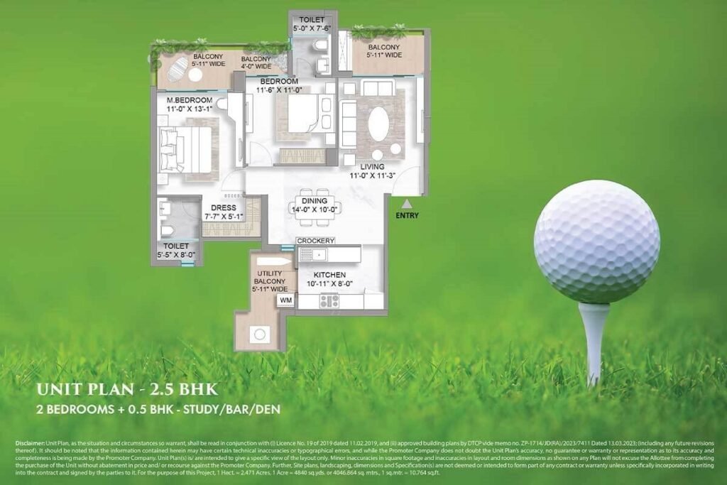 M3M-Golf-Hills-2.5-BHK-1420-Sq.Ft_-1024x683