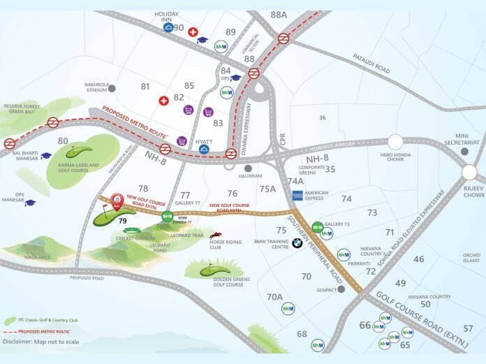 M3M-Golf-Hills-Location-Map