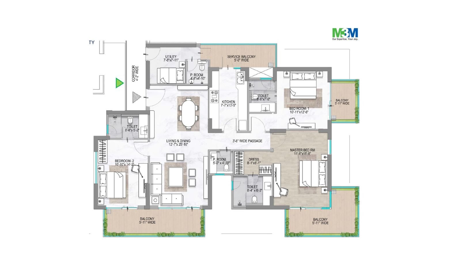 m3m opus at m3m marlin floor plan