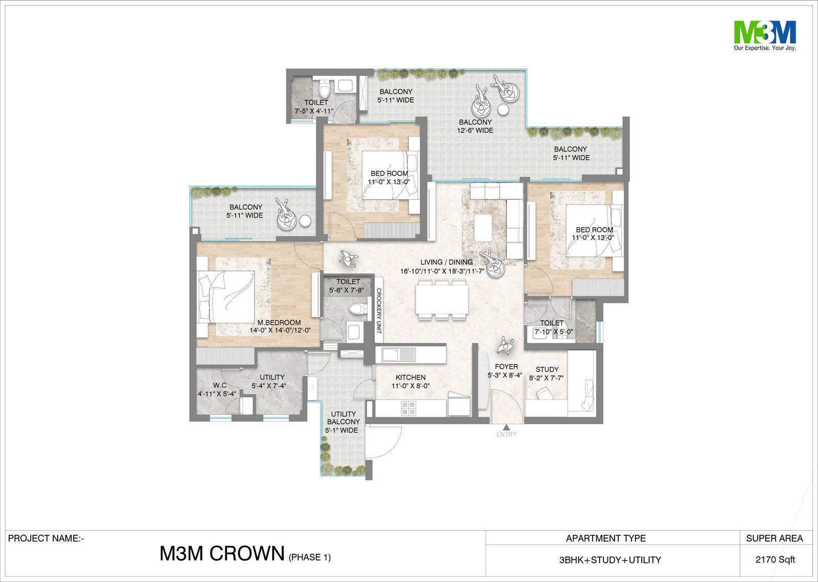 3.5BHK - 2170