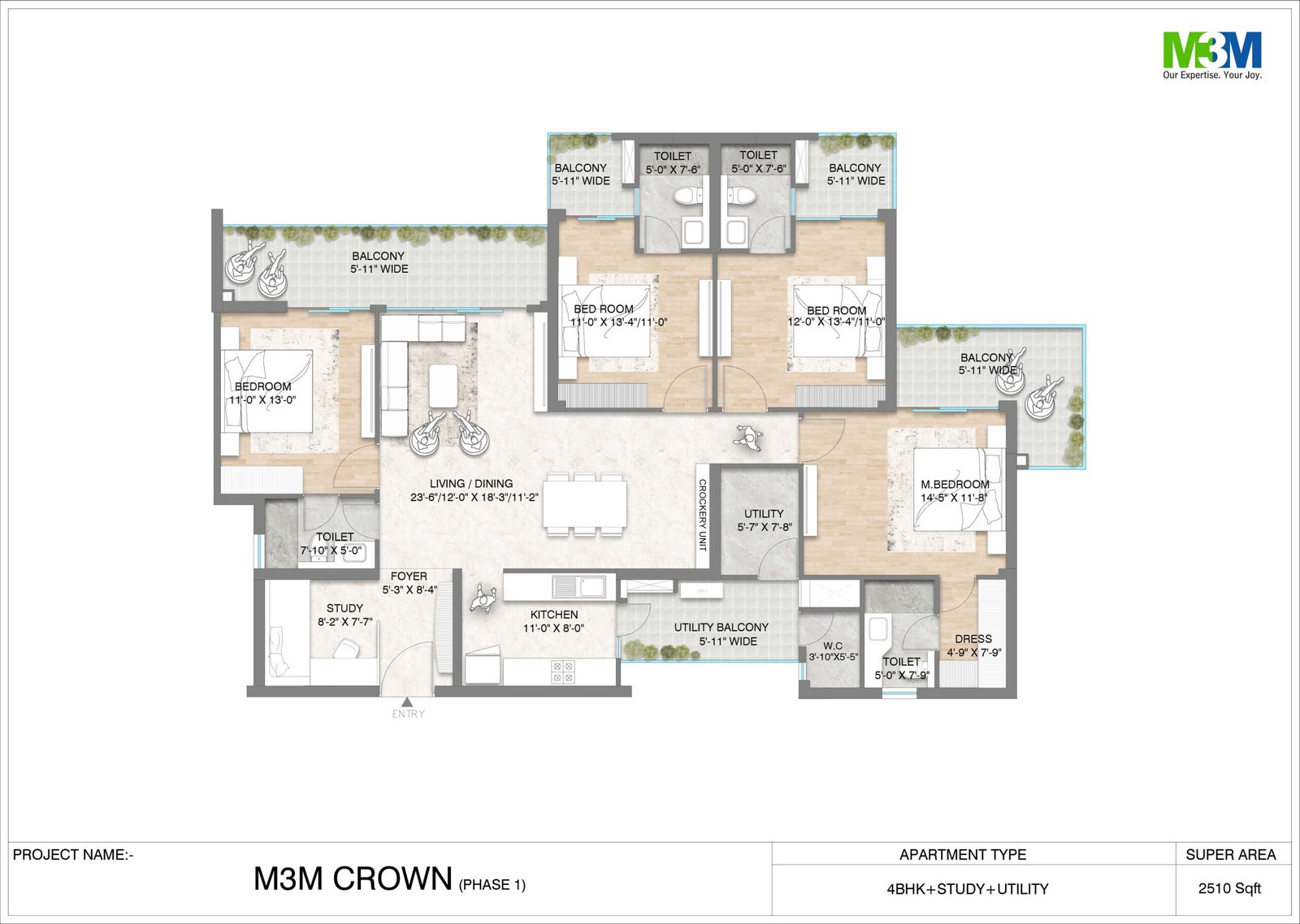 4.5BHK - 2510