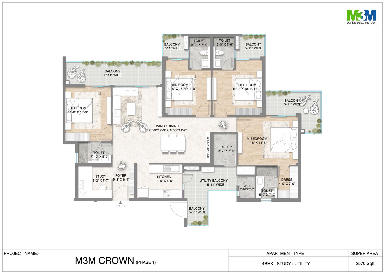 4.5BHK - 2570